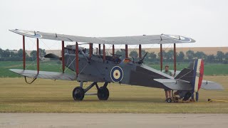 Airco DH9 and Fokker Dr1  Duxford 19 Squadron Flying Day 2024 [upl. by Sorci]