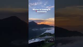 Winter is coming in Mussoorie ❄️❤️ mussoorie winter weather sukoon clouds explorer travel [upl. by Dibbell]