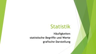 Mathe Statistik einfach und kurz erklärt [upl. by Aztiram]