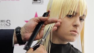 Haircut women 2017  Lob cut Tutorial Styling  Taglio capelli medio lungo con frangetta [upl. by Maximo]