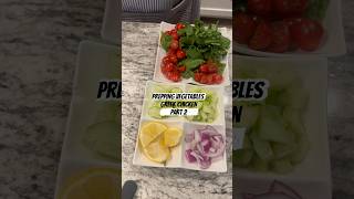 Greek chicken vegetables Mediterranean food salad cooking ￼ [upl. by Alios34]