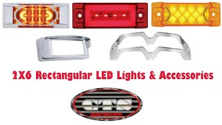 Rectangular Marker and Turn Signal 2x6 LED Lights W Dual Colors or Dual Function [upl. by Ygief410]