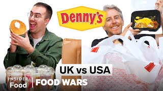 US vs UK Dennys  Food Wars  Insider Food [upl. by Ressan945]