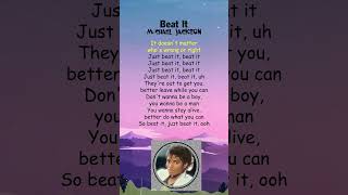 Michael Jackson  Beat It Lyrics shorts [upl. by Nnyl824]