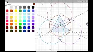 Mediatrices y Bisectrices en un triángulo con GEOGEBRA en el celular [upl. by Jobyna]