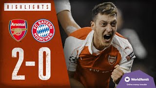 Arsenal 20 Bayern Munich  Arsenal Classics  Champions League highlights  2015 [upl. by Yrrah]