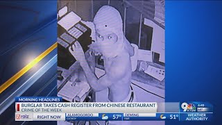 Crime of the Week Burglar takes cash register from Chinese restaurant [upl. by Nyraa]