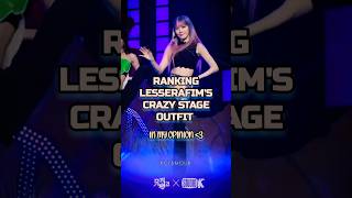 Ranking lsfm outfitskpop dance music kpopedit shorts viralshorts lesserafim bts blackpink [upl. by Gnoix]