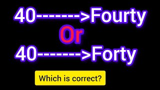 4O ki spellingfourty or fortyfourty or forty correct speling fourty forty mathsnumbername [upl. by Hound]