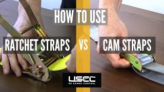 How to Use Ratchet Straps and Cam Buckle Straps  Beginners Guide [upl. by Nivlag962]