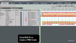 Digital Performer 8 102 Working With MIDI  1 Creating a MIDI Track [upl. by Ahsihat]