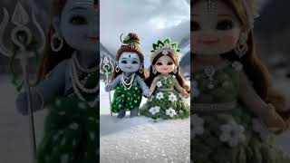 Namami Shankara नमामि शंकर cute shambhu barvati 🥰har har Mahadev short viral [upl. by Elkin665]