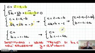 Equazione di una parabola dati due punti e nota una condizione di tangenza [upl. by Ynittirb]