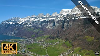 4K  SARGANSERLAND  SWITZERLAND  Drone Footage  Cinematic Video Ambient Music  SHORTENED VERSION [upl. by Kimball]