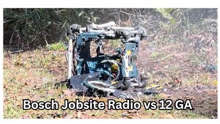 Bosch Jobsite Radio vs 12ga Buckshot [upl. by Oruntha]