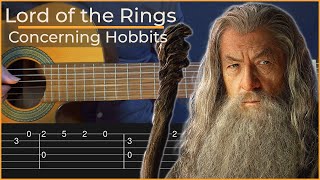 Concerning Hobbits  Lord of the Rings Simple Guitar Tab [upl. by Aubyn]