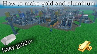 Roblox Industrialist │Gold update │ How to make gold and aluminum│ [upl. by Kurland]