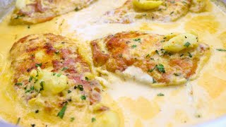 Creamy Garlic Chicken Breast Recipe  Easy Dinner [upl. by Cherey]