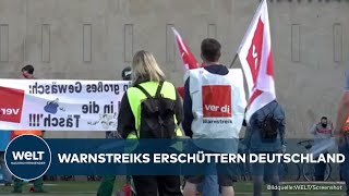 ÖFFENTLICHER DIENST IM AUSNAHMEZUSTAND Warnstreiks erschüttern Deutschland [upl. by Ainimre]