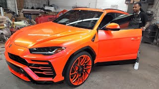 FINALLY PICKING UP MY LAMBORGHINI URUS FROM THE PAINT SHOP ALL I CAN SAY IS WOW [upl. by Worden]