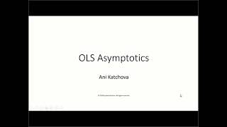 OLS Asymptotics [upl. by Sitto]