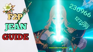 Best F2P Jean guidebuildsteams  Genshin Impact [upl. by Perusse]