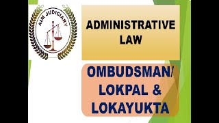 ADMINISTRATIVE LAW OMBUDSMAN BIHAR PCSJ [upl. by Neelia]