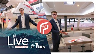 Guided tour of the Astréa 42 at the Nautic of Paris  Fountaine Pajot Webcasts [upl. by Anitsirc]