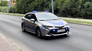 Alarmowo Straż Miejska  Toyota Corolla do pożaru hali w Luboniu [upl. by Edmea]