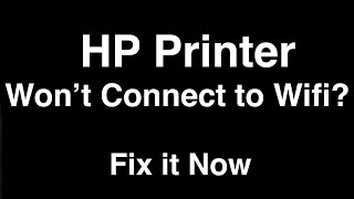 HP Printer wont Connect to Wifi  Fix it Now [upl. by Ttirrej]