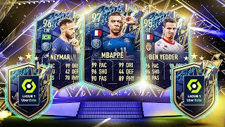 THIS IS WHAT I GOT IN 15x LIGUE 1 TOTS GUARANTEED PACKS FIFA22 ULTIMATE TEAM [upl. by Nibas]