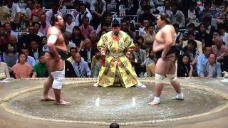 Aki 2016 Day 06 Tochinoshin vs Terunofuji [upl. by Aicen618]