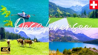 Kandersteg to Oeschinen Lake  Hiking in One of the Most Beautiful Place in Switzerland  4K [upl. by Ateinotna]