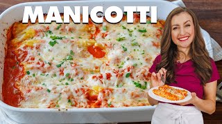 Easy Manicotti Recipe  Family Favorite Perfect for Weeknights [upl. by Norvan]