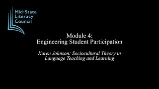 Karen Johnson Sociocultural Theory in Language Teaching and Learning [upl. by Esertap749]