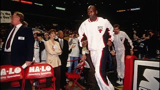 Chicago Bulls Starting Introductions   March 24th 1995  Michael Jordan’s First Game [upl. by Islehc289]