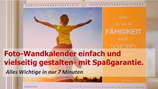 Fotokalender selbst gestalten  einfach und vielseitig Auch als Collage [upl. by Zinah]