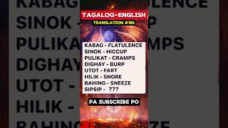 187 sneeze flatulence translation tagalog englishtranslation kaalaman education educational [upl. by Irolam]