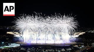 WATCH Fireworks at closing ceremony mark the end of the Paris Olympics [upl. by Nirro]