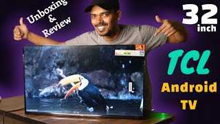 tcl 32 inch android smart tv Dolby digital sound Unboxing and Review [upl. by Hedy]