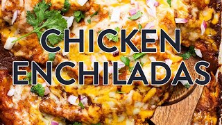 Easy Chicken Enchiladas with Red Sauce [upl. by Nezah]