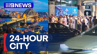 Plans to turn Sydney into 24hour running city  9 News Australia [upl. by Horn]