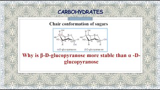 Why is βDglucopyranose more stable than αform [upl. by Ahsienek160]