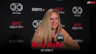 Holly Holm responds to Ronda Rousey return rumors [upl. by Siroval]