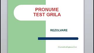 Pronume  test grila [upl. by Hanna]