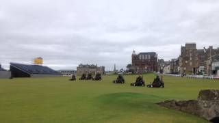 St Andrews Links Greenkeepers in formation [upl. by Suravart584]