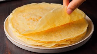 Homemade Crepes Recipe  Basic French Crepes Recipe [upl. by Azenav]