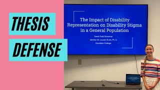 SENIOR THESIS DEFENSE PRESENTATION  Impact of disability representation on disability stigma CC [upl. by Cointon]