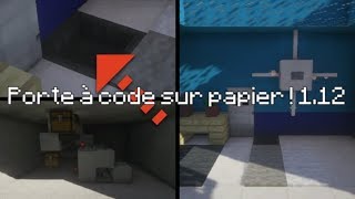 Comment faire une porte à code sur papier Minecraft [upl. by Haeckel281]