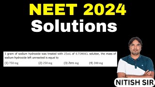 1 gram of sodium hydroxide was treated with 25mL of 075MHCL solution the mass of sodium hydroxide [upl. by Aniret]